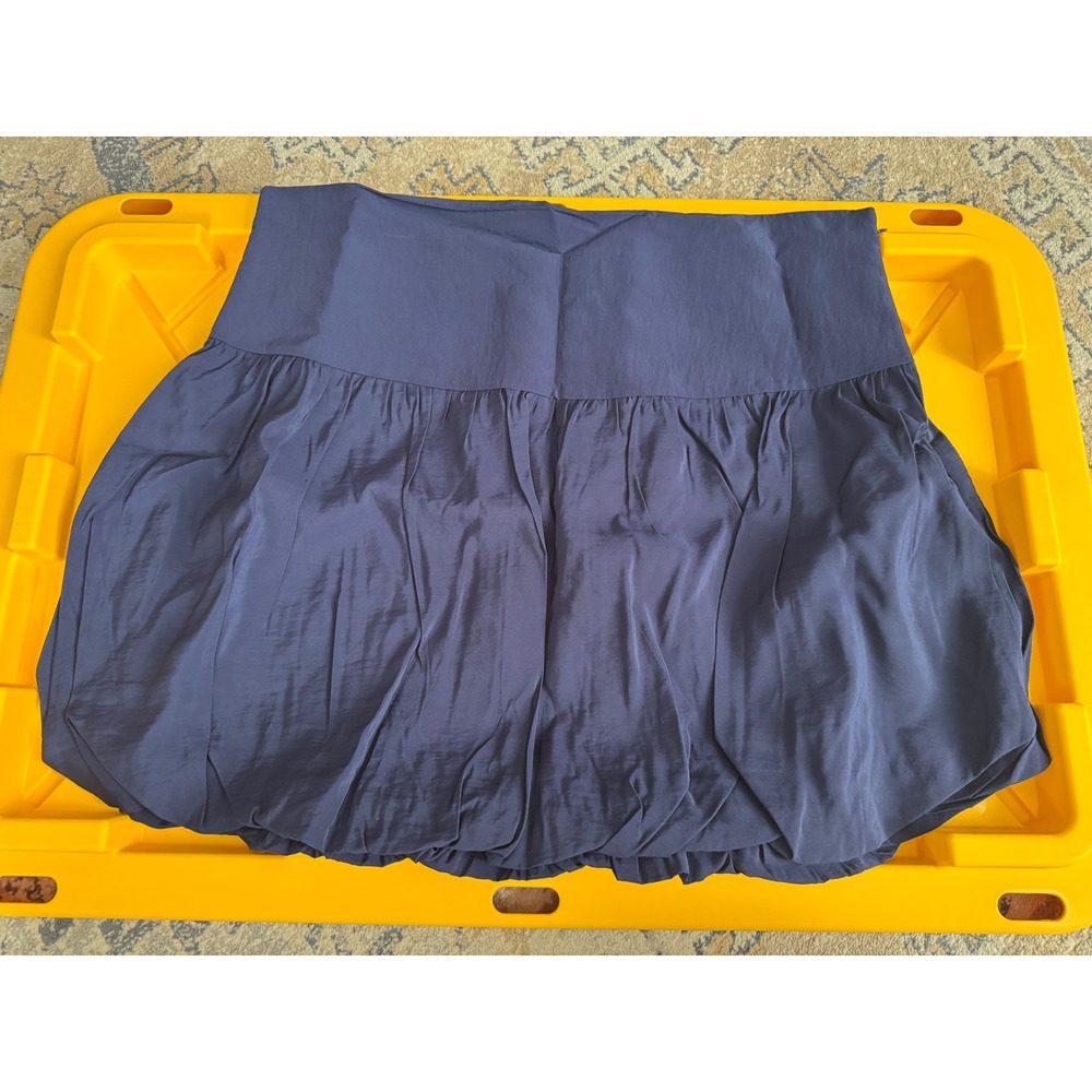 A New Day Navy Blue Bubble Mini Skirt Size 14 NWT